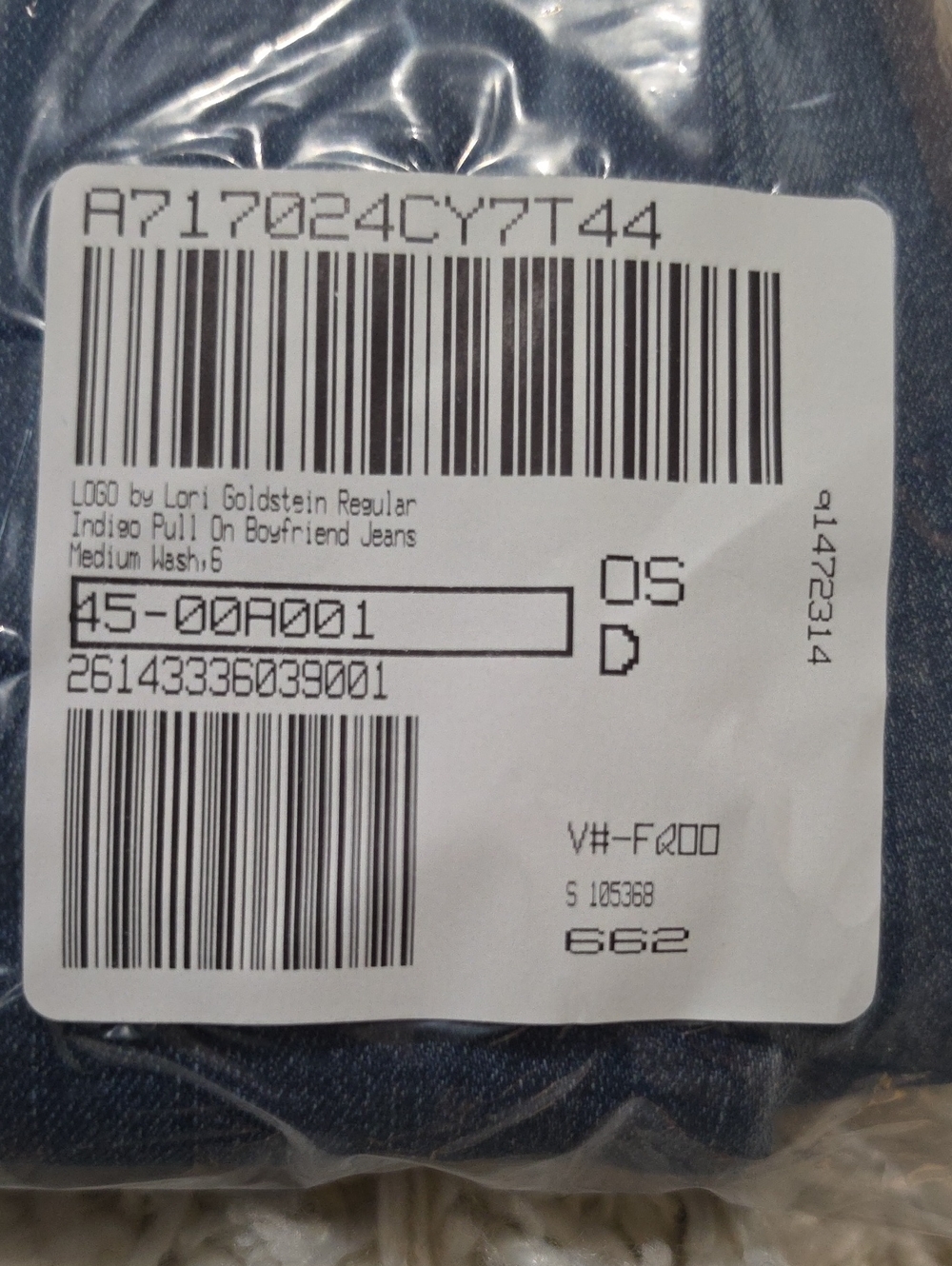 LOGO by Lori Goldstein Indigo Regular Pull-On Boyfriend Jeans Size 6